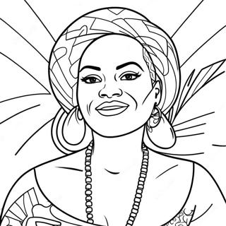 Black Woman Empowerment Coloring Page 42422-34028