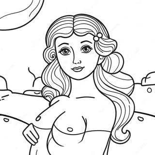 Beautiful Venus Landscape Coloring Page 42433-34044