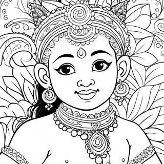 Krishna Coloring Pages