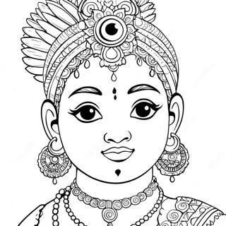 Krishna Coloring Page 42442-34050