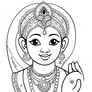 Krishna Coloring Page 42442-34051