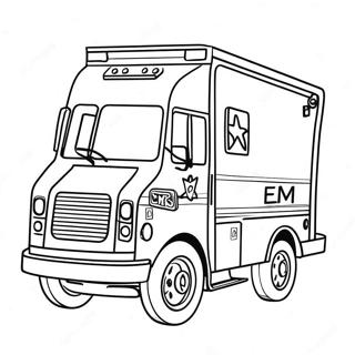 Emt Ambulance Coloring Page 42452-34059