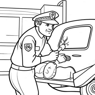 Heroic Emt Saving A Life Coloring Page 42453-34054