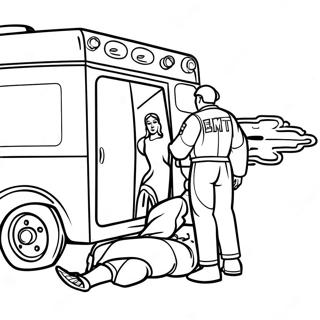 Heroic Emt Saving A Life Coloring Page 42453-34055