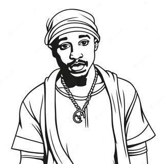 Tupac In A Cool Pose Coloring Page 42463-34065