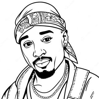 Tupac In A Cool Pose Coloring Page 42463-34067