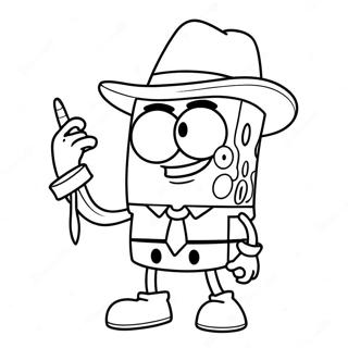 Gangster Spongebob Coloring Page 42472-34071