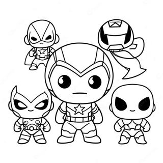 Cute Chibi Avengers Coloring Pages