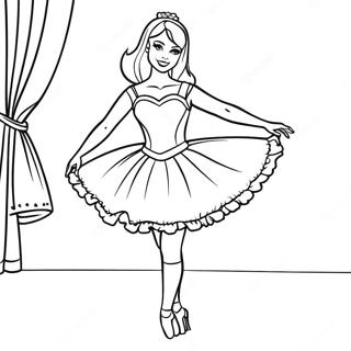 Barbie Ballerina Coloring Pages