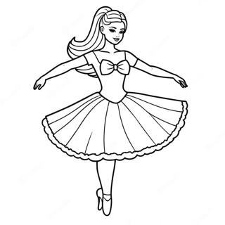 Barbie Ballerina In A Graceful Pose Coloring Page 42502-34094