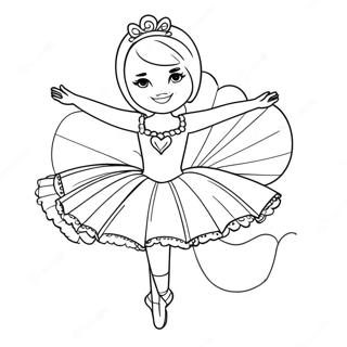 Barbie Ballerina With A Beautiful Tutu Coloring Page 42503-34099