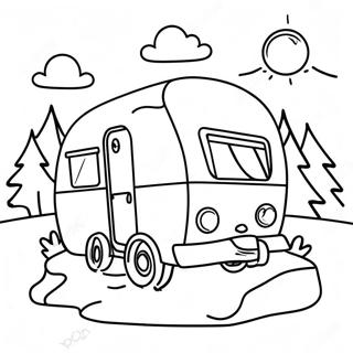 Happy Camper Coloring Pages