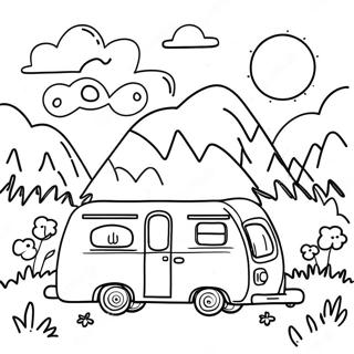 Cheerful Camper In Nature Coloring Page 42513-34102