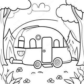 Cheerful Camper In Nature Coloring Page 42513-34103