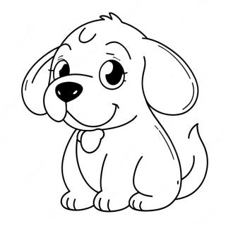 Cute Dog Coloring Page 4251-3568