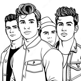 Jonas Brothers Coloring Pages