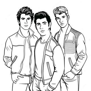 Jonas Brothers Group Coloring Page 42522-34110