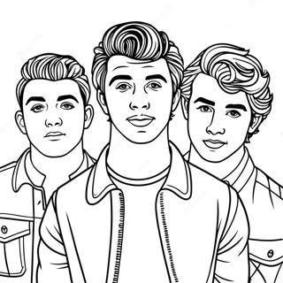 Jonas Brothers Group Coloring Page 42522-34111