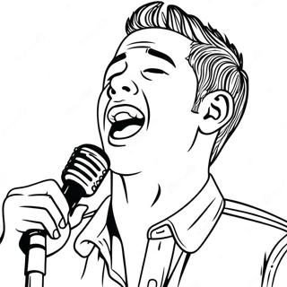 Nick Jonas Singing Coloring Page 42523-34114