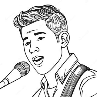 Nick Jonas Singing Coloring Page 42523-34116