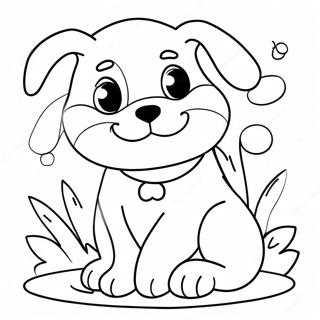 Playful Puppy Coloring Page 4252-3569