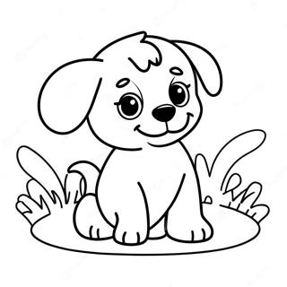 Playful Puppy Coloring Page 4252-3571