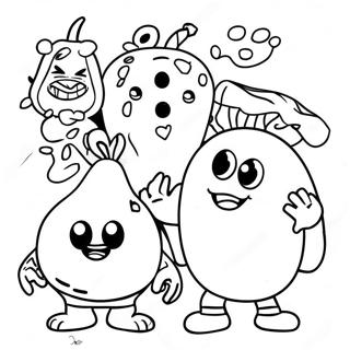 Grossery Gang Characters Coloring Page 42533-34122