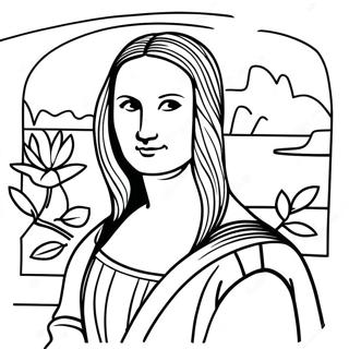 Mona Lisa Coloring Pages