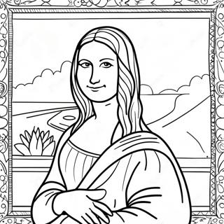 Mona Lisa Classic Portrait Coloring Page 42552-34134