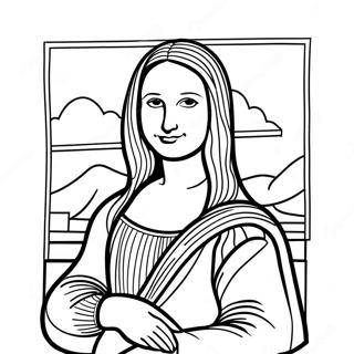 Mona Lisa Classic Portrait Coloring Page 42552-34136