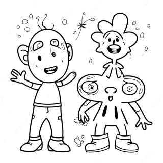 Stinky And Dirty Characters Coloring Page 42562-34148