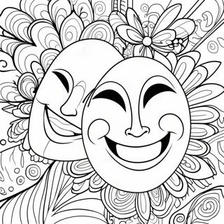 Smile Now Cry Later Mask Coloring Page 42572-34150