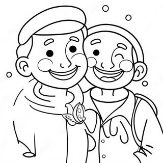 Joyful Smile Now Cry Later Characters Coloring Page 42573-34153