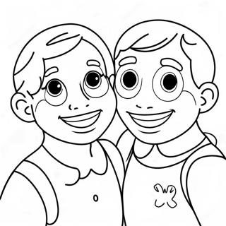 Joyful Smile Now Cry Later Characters Coloring Page 42573-34154