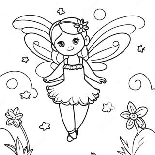 Rainbow Fairy Coloring Pages