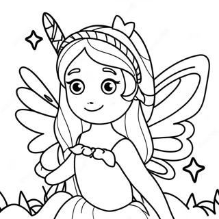 Rainbow Fairy Coloring Page 42582-34160