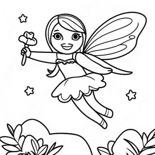 Magical Rainbow Fairy In Flight Coloring Page 42583-34163