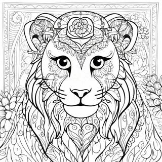 Intricate Grayscale Animal Coloring Page 42613-34188