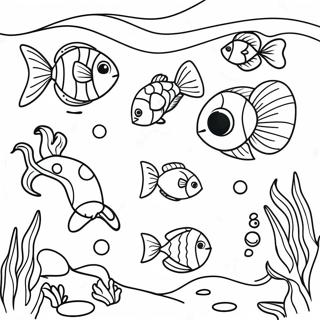 Underwater Ocean Scene Coloring Page 4261-3574