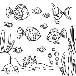 Underwater Ocean Scene Coloring Page 4261-3575