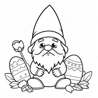 Easter Gnome Coloring Page 42622-34192