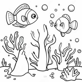 Colorful Coral Reef Coloring Page 4262-3577