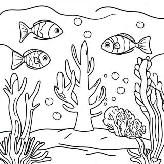 Colorful Coral Reef Coloring Page 4262-3578