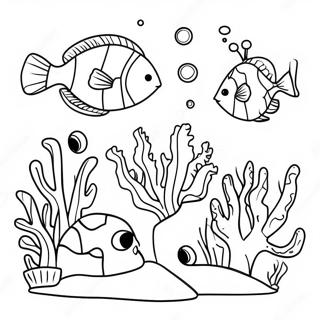 Colorful Coral Reef Coloring Page 4262-3579