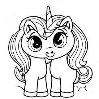 Moody Unicorn Twin Coloring Pages