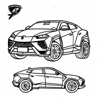 Sporty Lamborghini Urus Coloring Page 42643-34209