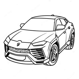 Sporty Lamborghini Urus Coloring Page 42643-34210