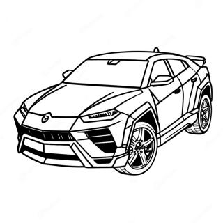 Sporty Lamborghini Urus Coloring Page 42643-34211