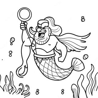 Majestic King Triton Underwater Coloring Page 42673-34234