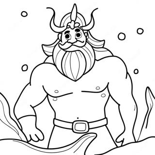 Majestic King Triton Underwater Coloring Page 42673-34235